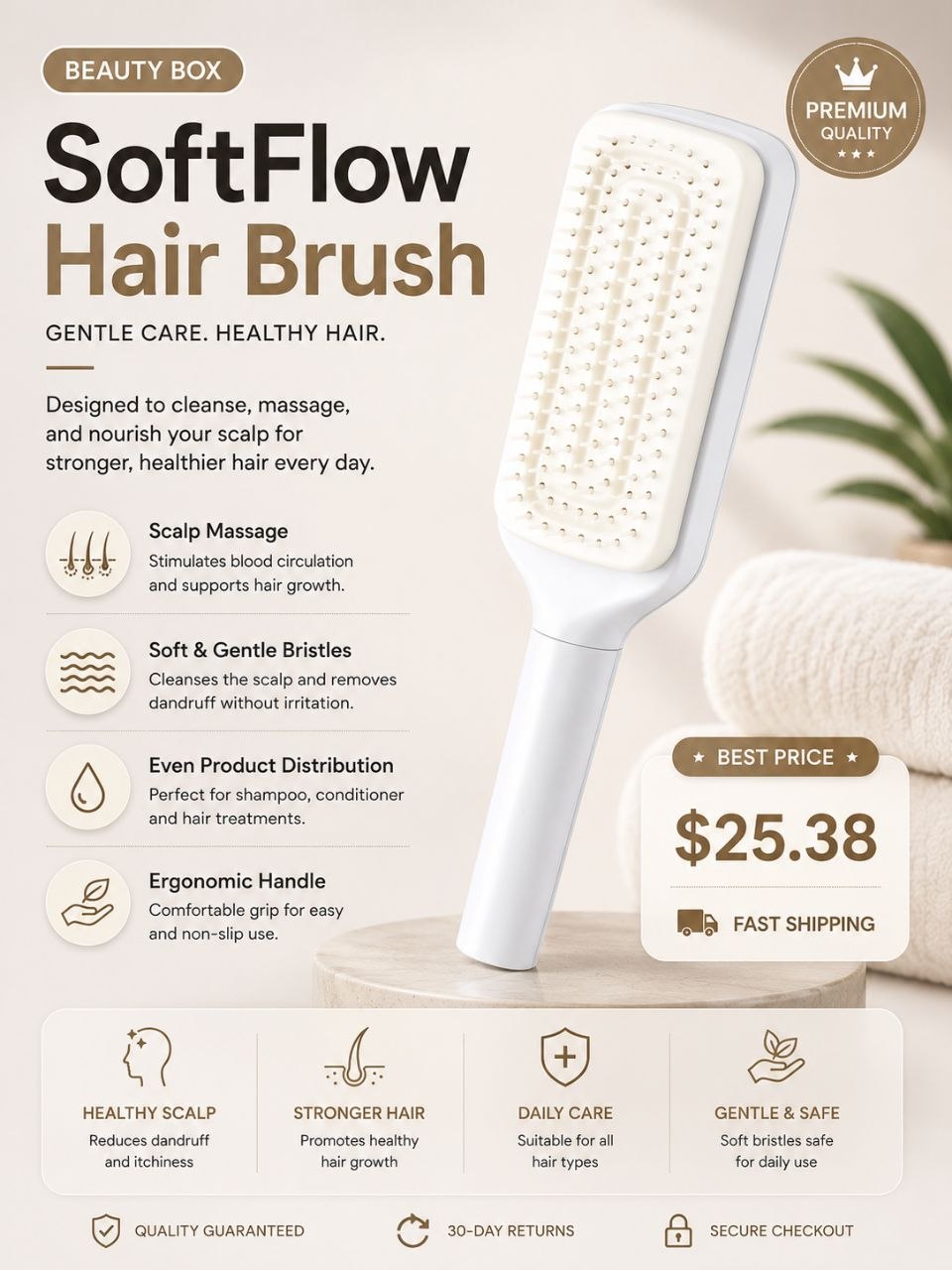 4 In 1 Self Cleaning Brush
